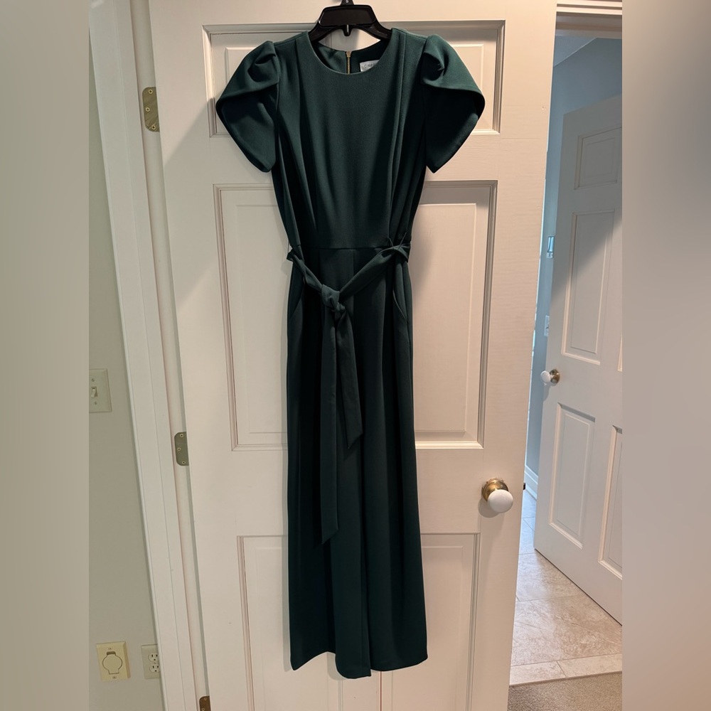 Elegant emerald green jumpsuit
